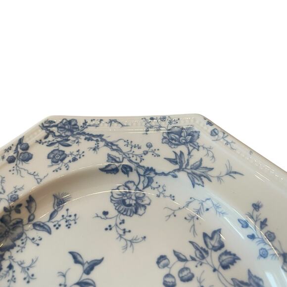 Grace Teaware Blue & White Floral Porcelain Salad Plates 7.5in Set of 4 NEW - Picture 8 of 11